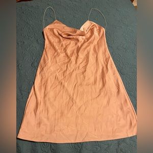 Preowned Satin Crowl Pink Dress